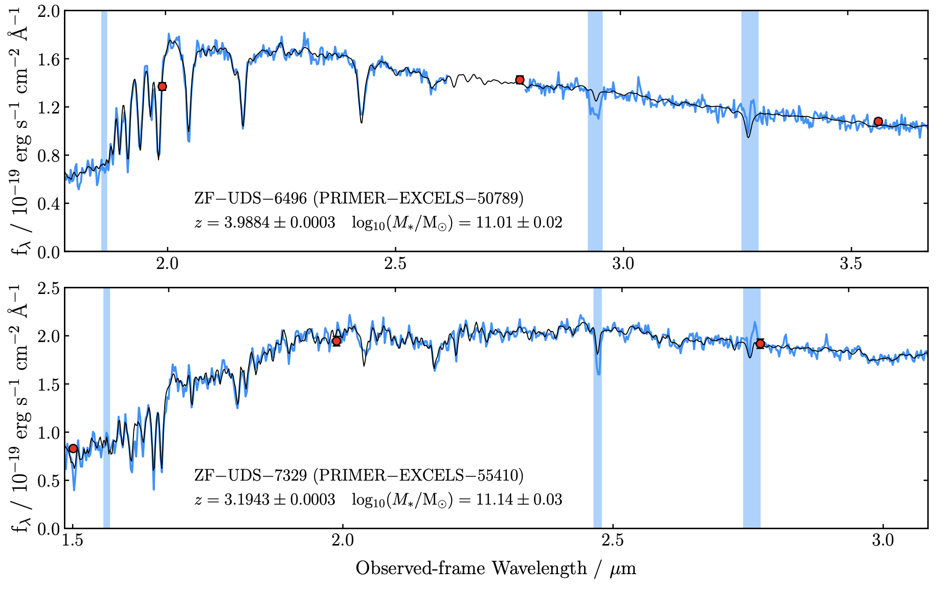The spectra of our galaxies from Carnall+2024